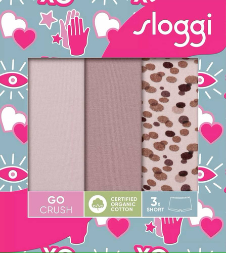 GO Crush Short C3P Szorty Damskie 3-pak Sloggi - beżowe
