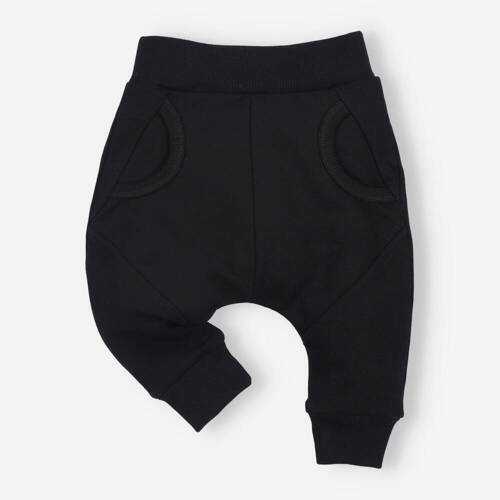 ABN-3695/CZA Crocodiles Spodnie dresowe z bawełny organicznej Nini czarny