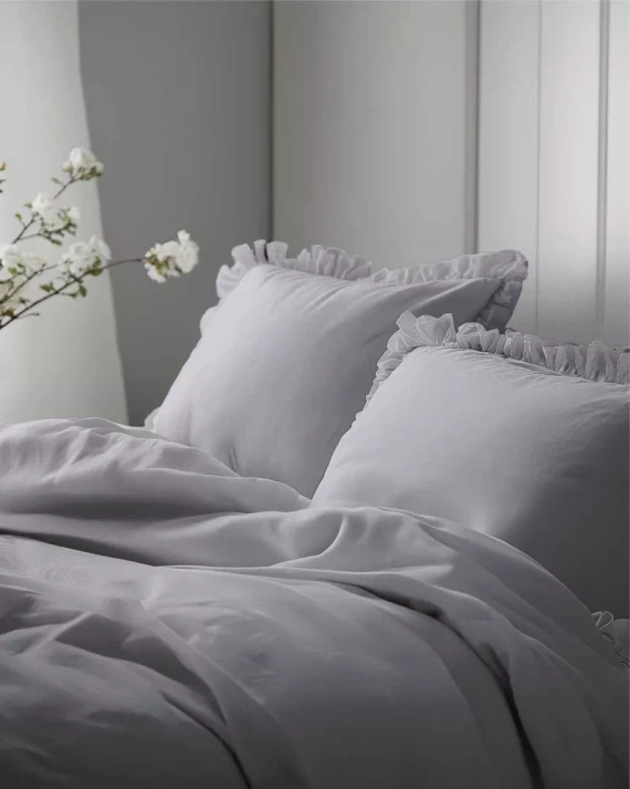 Pure 23 Pościel bawełniana jednobarwna Detexpol szary jasny