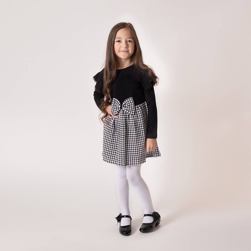 198169 Viki Sukienka z długim rękawem Nicol - czarny