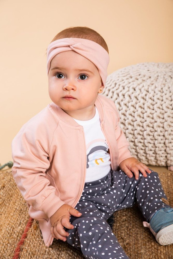 172016 Spodnie niemowlęce "Rainbow" Nicol - grafit