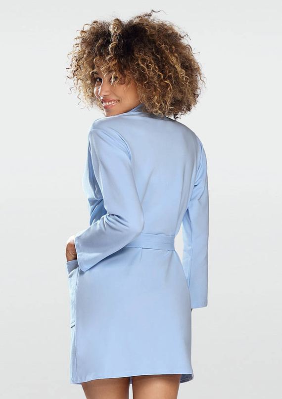 Pola Podomka Szlafrok Damski Dkaren - błekitny