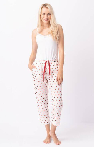 LHE 167 B24 Spodnie piżamowe Key- ecru