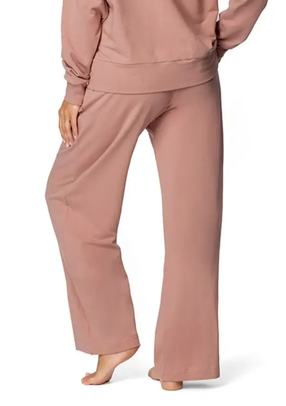 DK-K-B8 Spodnie dresowe Dkaren - pudrowe