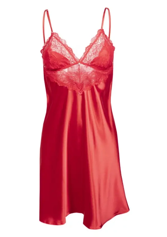 Frances Halka satynowa koszulka damska DKaren - czerwony