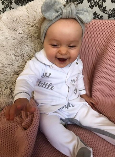 Kaftanik "LITTLE PRINCESS" Terjan biały