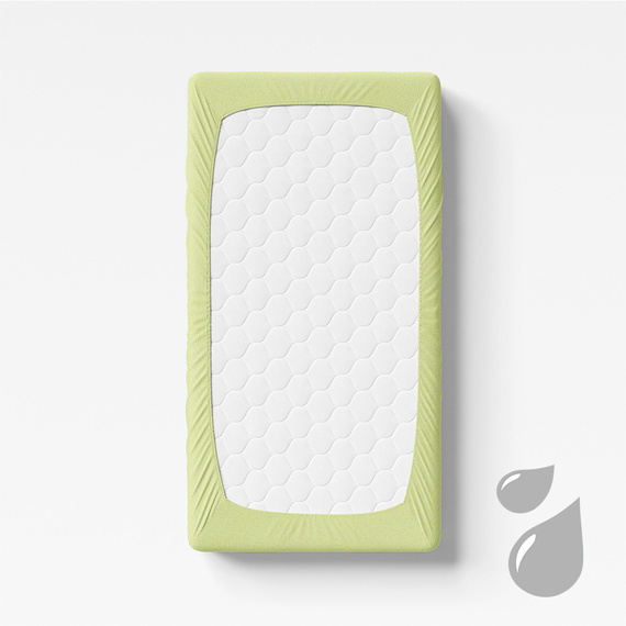 Prześcieradło dziecięce frotte, nieprzemakalne Eevi - jasny zielony