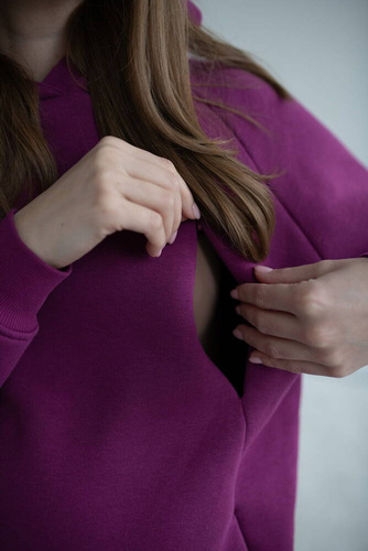 Motherhood bluza do karmienia Milk&Love oversize fioletowy