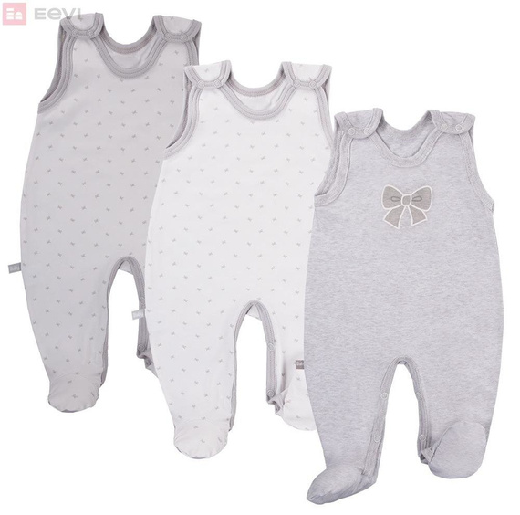 Śpioch bawełniany "TINY" Ewa Klucze- szary gwiazdki