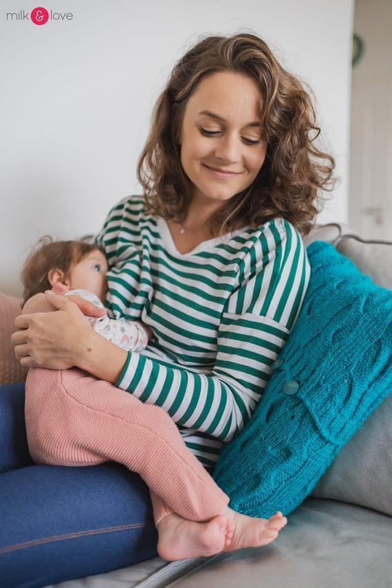 Two Ways bluzka ciążowa i do karmienia dwustronna  Milk&Love ochra