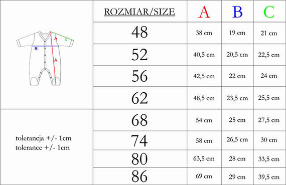 216032 Lala Pajac niemowlęcy Nicol  – bawełna prążkowana, bez stópek, zamek na skos