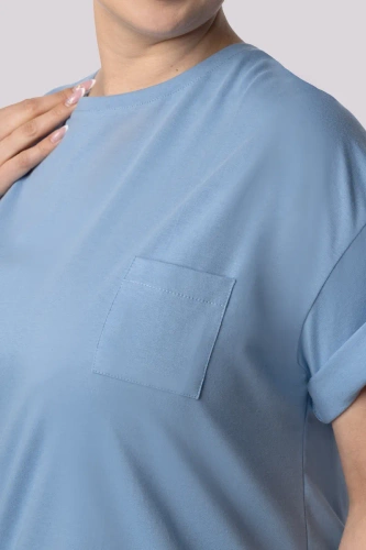 Joy shortsleeve Piżama damska Mona sky blue 