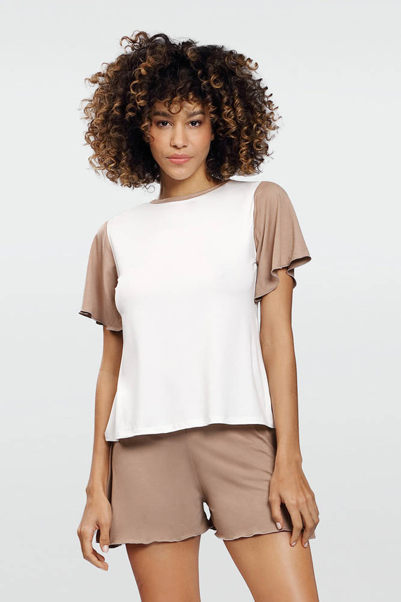 Alana Komplet Piżama Damska DKaren - Cappucino