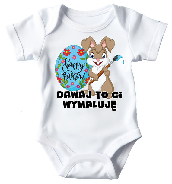 "Dawaj to Ci wymaluję" Body krótki rękaw Moocha biały