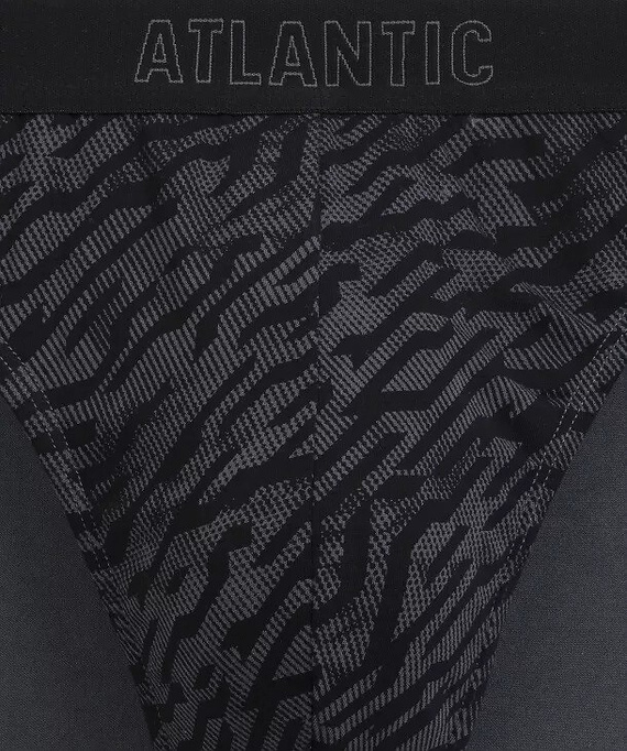 Slipy męskie Atlantic 3MP-221 A3 3-pak – bawełniane grafit/czarny/indygo