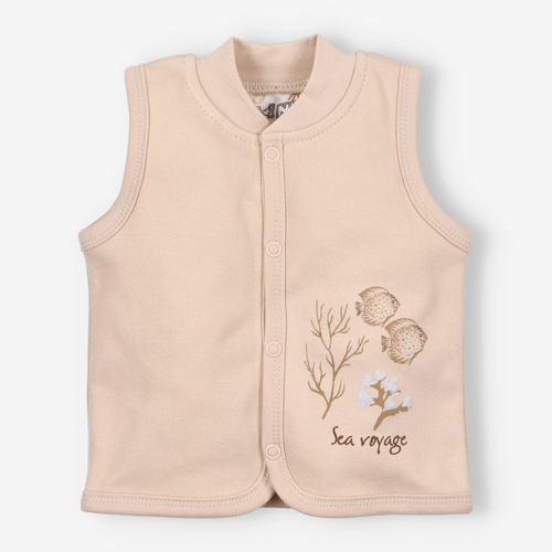 Turtles Kamizelka z bawełny organicznej Nini beżowy