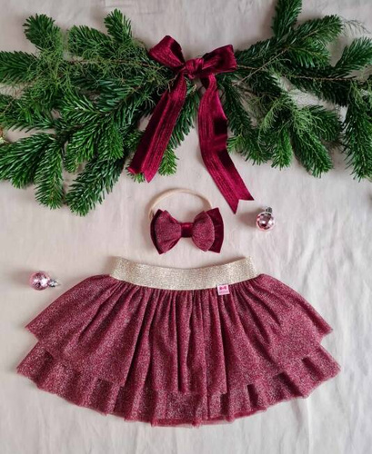 M0716 Opaska z dużą kokardą Marija - bordo