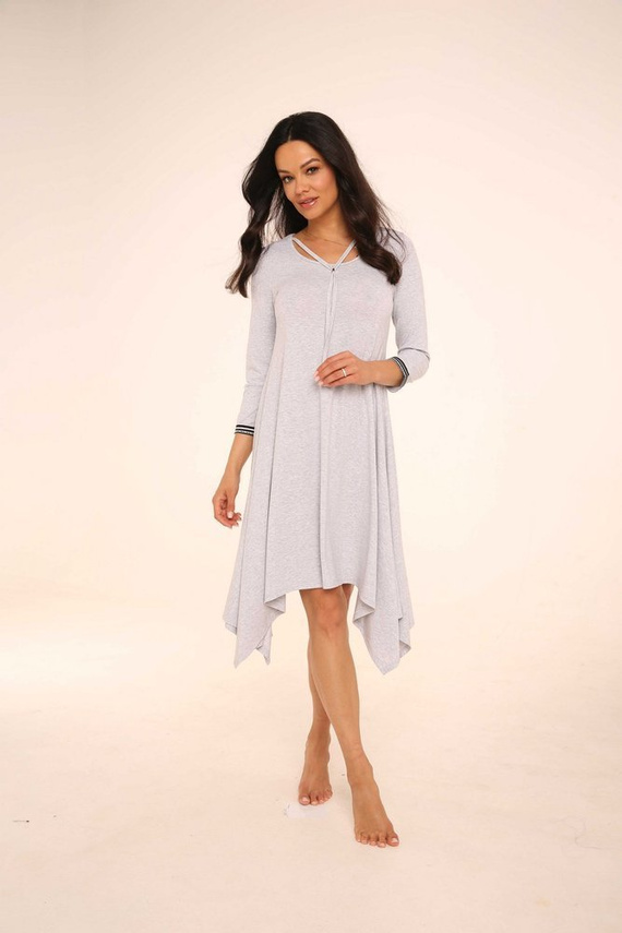 439 Nice Sukienka nocna De Lafense – kobieca elegancja i komfort snu - jasny melanż