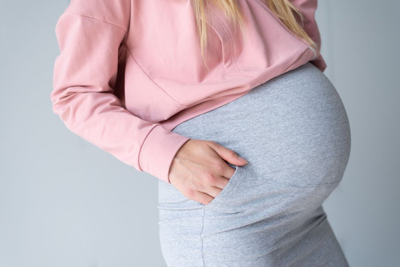 402 Bawełniana Spódnica ciążowa Miracle- szary