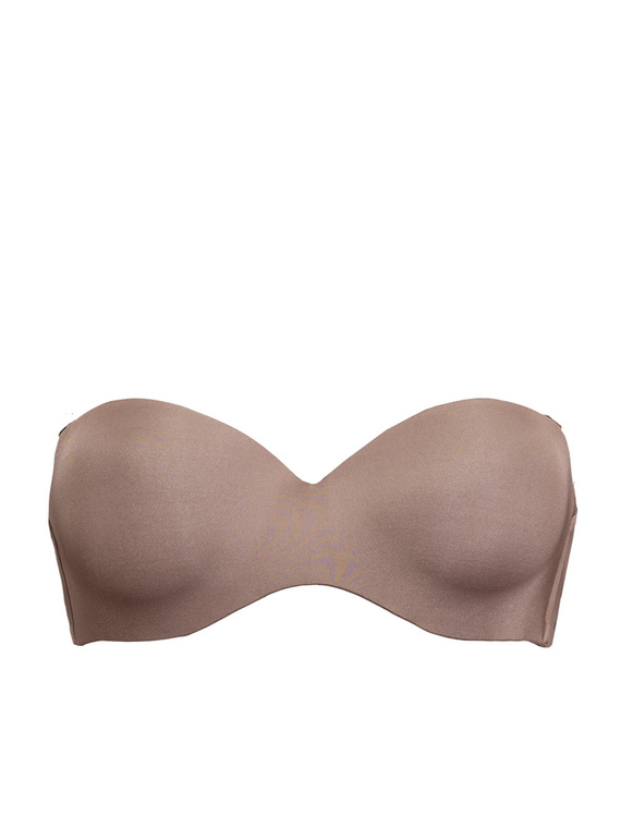 1580 Biustonosz push-up Fantastic – bandeau, mikrofibra Sielei szary 