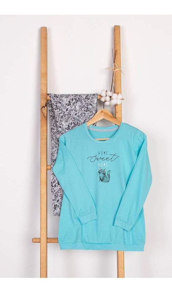 G-238 PY, G-573 PY Piżama dla dziewczynki Lama -turkusowy