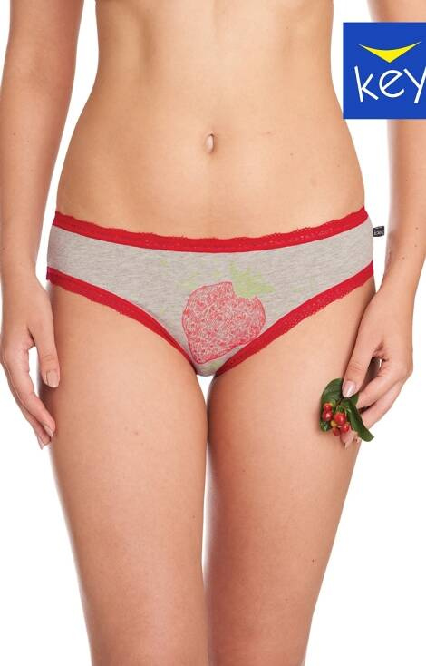 LPN 709 A22 Figi damskie 2-pak Key czerwony-szary