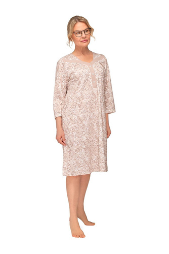 Koszula nocna Lidia II 270 Martel bawełna listki dekolt V