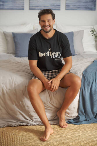 5342 "The best" Piżama Męska Doctor Nap - black