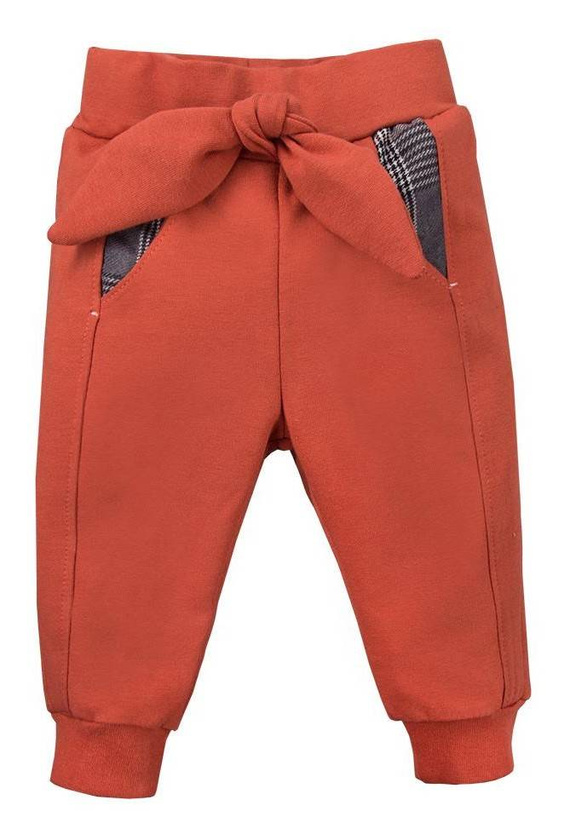 Adventure Spodnie dresowe z kokardką Ewa Klucze - rudy