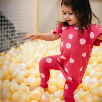 Legginsy dziewczęce Eevi Cherry bawełna elastyczne wygodne