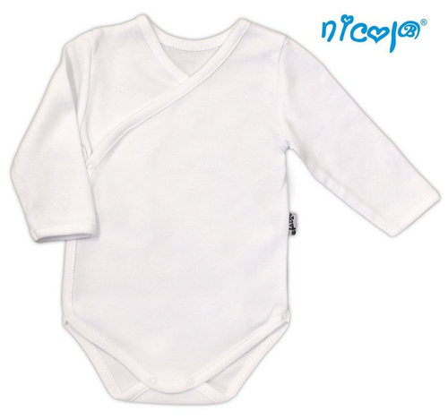 081 Body rozpinane z długim rękawem "Basic" Nicol - ecru