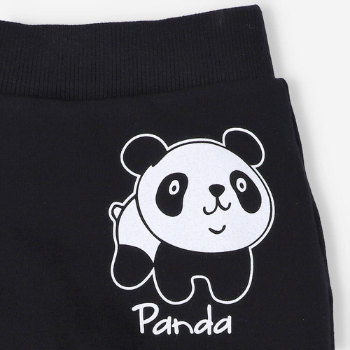 Panda Spodnie dresowe z bawełny organicznej Nini czarny