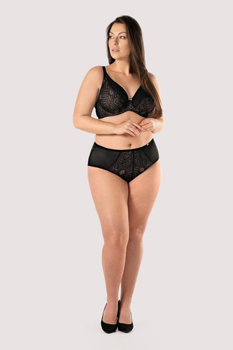 Desire BO50 mefemi by Nipplex  czarny biustonosz soft bralette z koronką