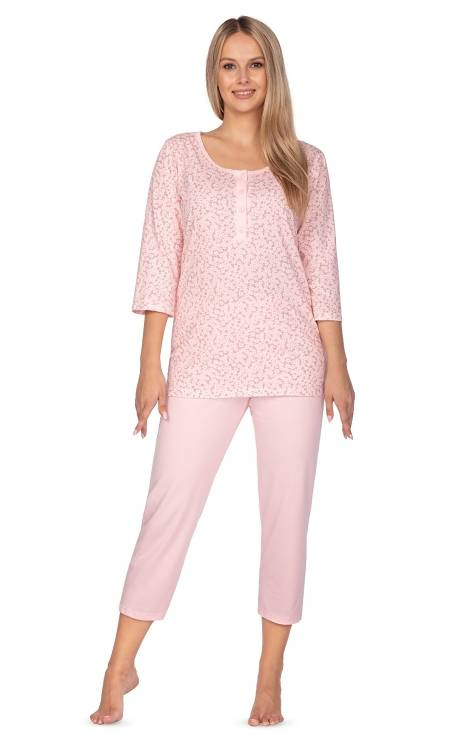 640 Piżama damska rozpinana Regina różowy