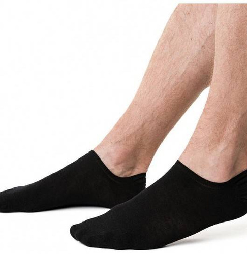 Art.130 Natural Merino Wool Stopki męskie - 004 czarny