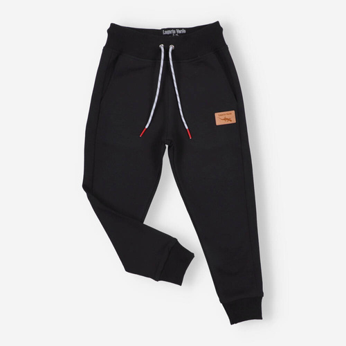 KAR-0032/CZA Spodnie dresowe dla chłopca Lagarto Verde - czarny