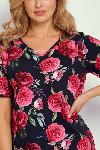 3346 Claire Koszula Damska Taro -granatowy