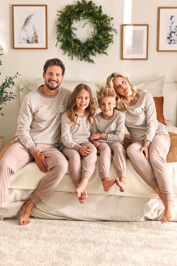 4530 "Bear" Piżama Męska Doctor Nap - beige