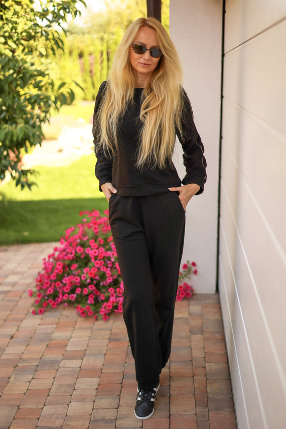 Maio dres damski Mirale bawełniany 95% bawełna 5% elastan, polska produkcja - elegancki komplet sportowy - czarny