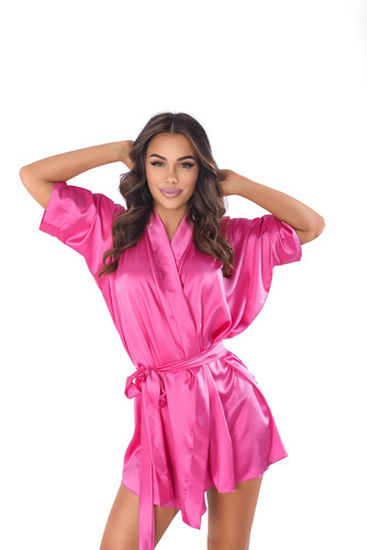 Magenta Kimon Sleeves Robe Szlafrok Damski Peniuar Anais