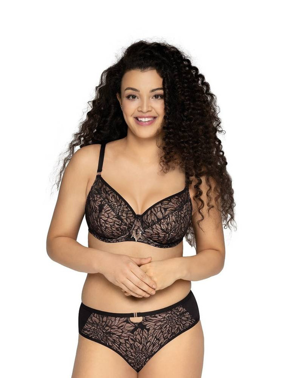 1954 Półusztywniany Biustonosz Ava - czarny