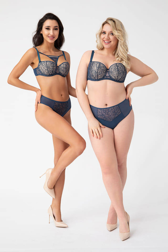 Gorsenia K 737 Trish Biustonosz balkonetka niebieski 