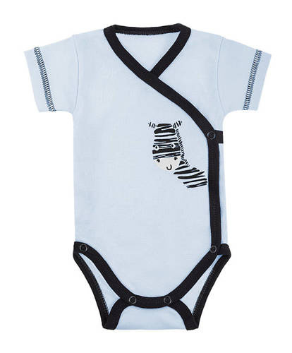 Body rozpinane z krótkim rękawem "Zebra" Terjan - niebieski