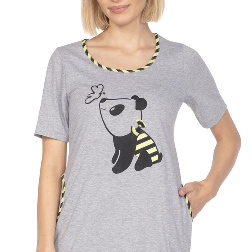 125 Koszula damska krótki rękaw Regina szary