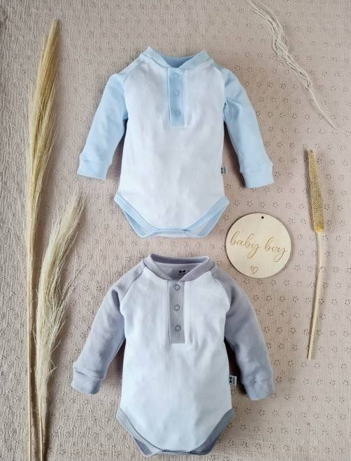 041PS Little Gentleman Body Polo Marija - szary