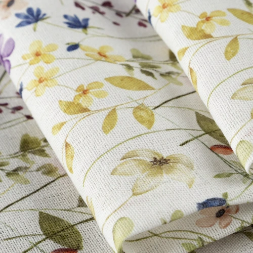 Obrus plamoodporny ANNA Eurofirany biało-fioletowy kwiaty