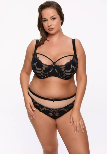 BSM 1134 Keto  Biustonosz półusztywniany maxi Gaia- czarny 