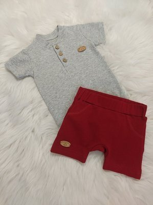 Mieszko szorty niemowlęce Bambarillo bordowy