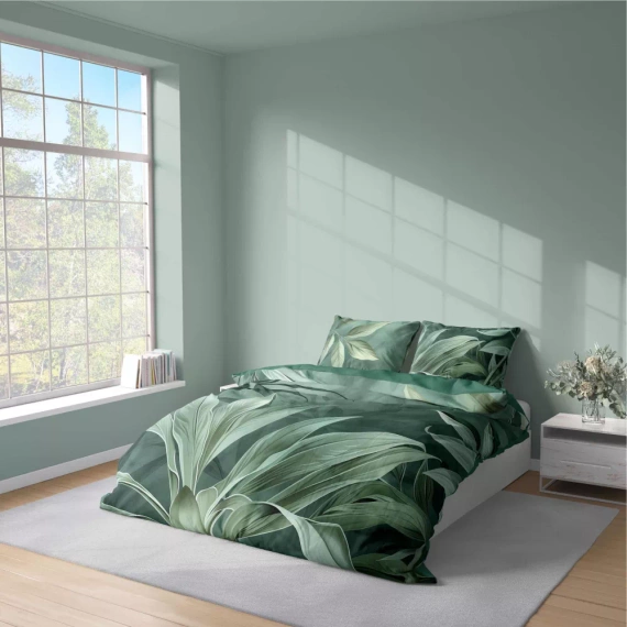 5310 A Pościel z mikrofibry liście Detexpol zielony