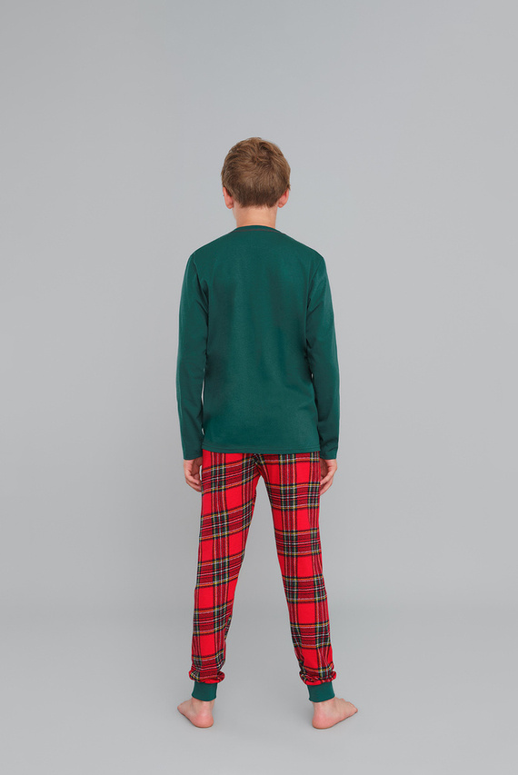 Narwik Piżama chłopięca Italian Fashion- czerwony/druk 